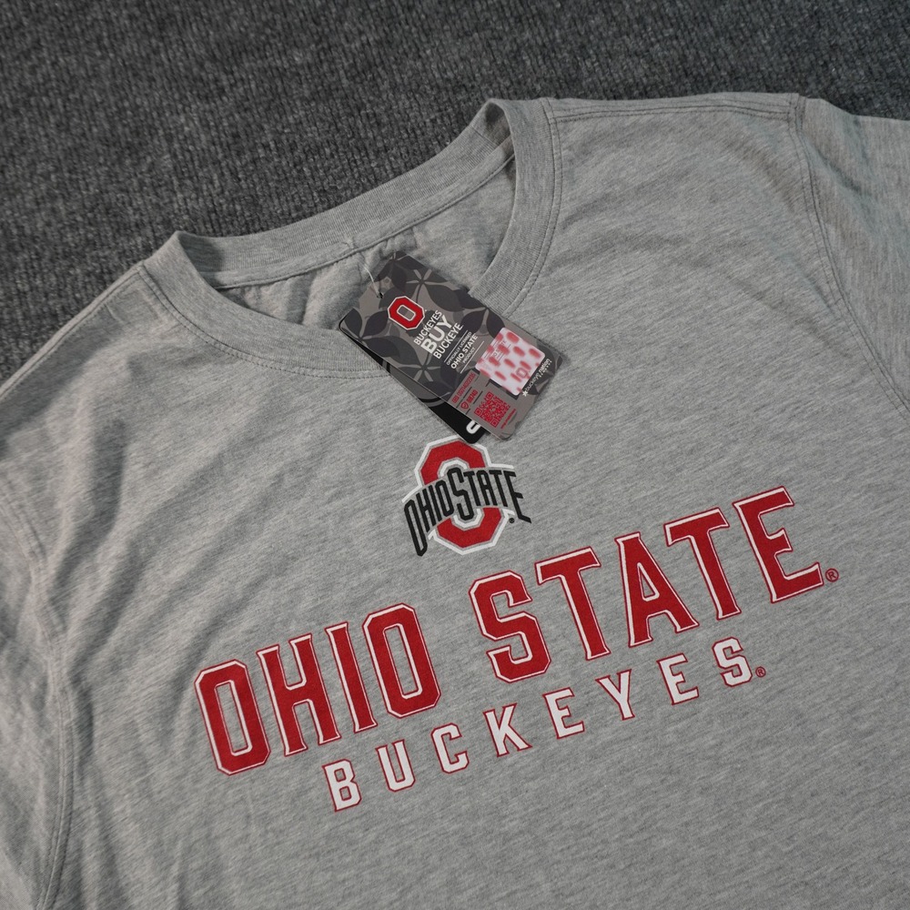 Colosseum Ohio State Buckeyes Shirt Mens XL Gray Short Sleeve Graphic Tee NWT